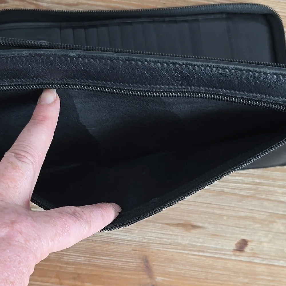 TUMI Travel Organizer Travel Long Wallet Black Popular Model RARE